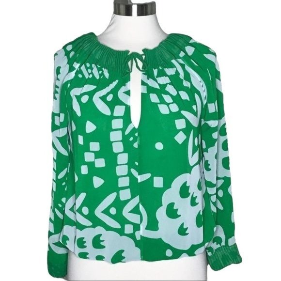 Diane von Furstenberg 2 Mikino top green - Picture 1 of 8